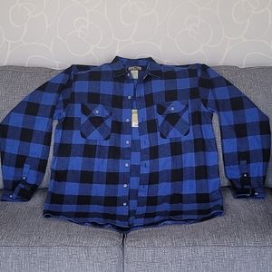 MEN'S FIELD & STREAM 100% COTTON TOP COLOR BLUE AND BLACK SIZE XXL - TALL